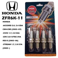 (ZFR6K-11) NGK Spark Plug Honda Accord Sda 2002-2007 Crv S9a 2001-2006 Stream S7a (4pcs) Zfr6k-11