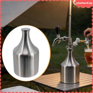 [SzluzhenbcMY] Stainless Steel Beer Keg Growler High Pressure 2L Dispenser System Lightweight Mini K