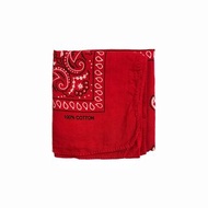 Vintage Red Cotton Paisleys Bandana 紅色變形蟲方巾