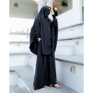 ATTIN - Spesial Gamis Abaya Black Tebaru Busui Friendly Baju Muslimah