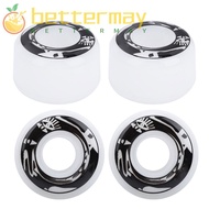 BETTER-MAYSHOW 4Pcs/Set Skateboard Replacement Wheels, High Elasticity PU Skateboard Wheels, Durable