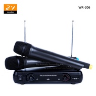 Professional Karaoke VHF Wireless Microphone System Vocal Dynamic Cardioid 2 Handheld Microphone Mic