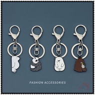 ✪ We Bare Bears：Ice Bear / Grizzly / Panda - Cartoon Character Keychains ✪ 1Pc Fashion KeyRing Metal Pendant Bag Accessories Gifts（4 Styles）