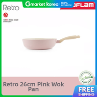 Neoflam | Retro / Cast Iron / 26cm Wok Pink / Ecolon / Scratch-Resistant