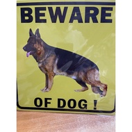 BEWARE OF DOG SIGN BOARD 20 x30 cm
