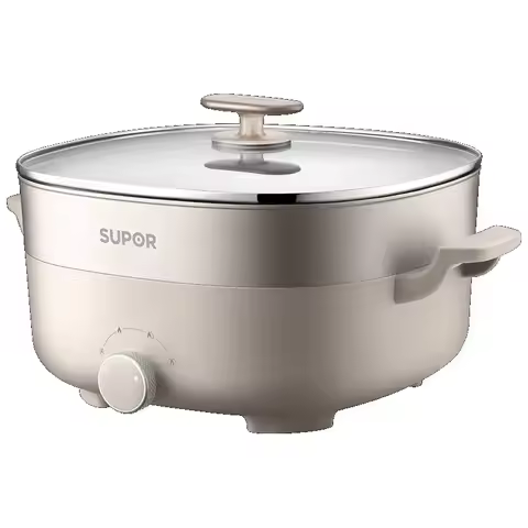 220V Supor Electric Hotpot Home Electric Pot Frying Stew Cooking Electric Pot Barbecue Multi Functio