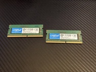 Crucial DDR4 3200 8GB SODIMM 筆電記憶體兩條