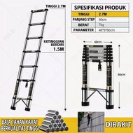 (COD)REAIM 5.1 MeterTangga Teleskopik Aluminium Rumah Tangga Lipat Ekstensi Tangga Teleskopik