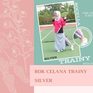 rocella rok celana trainy celana panjang rok panjang celana polos - silver 4xl-5xl