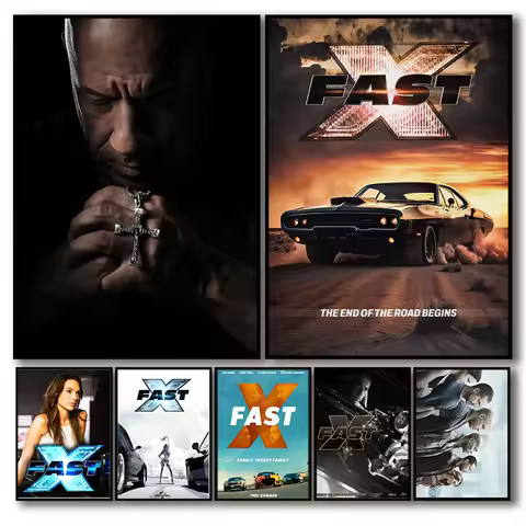 10 Fast X 2023 Movie Poster Fast & Furious 10 Poster Aesthetics Films TV Canvas Painting for Wall Ar