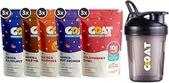 GoOAT Overnight Oats 1.035kg with Sipper Bottle | High Protein (24g, 17g) | Pack of 15 | No Refined 
