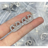 Valentino Earrings Diamond Full Diamond Ladies Earrings Temperament Beautiful Pearl Earrings