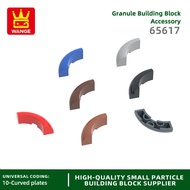 Wange89pcs/lot 65617 Sudut Bulat 3x3x1 Blok Bangunan Aksesori Warna Moc Serasi Dengan Alat Ganti Bat