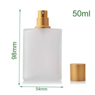 Enslz 50ml/1.7 Oz Empty Refillable Frosted Glass Spray Perfume Bottle Atomizer Container With Lid Fo