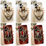 For Redmi Note 13 Pro Plus Case Cover Luxury A-Z Letters 2D Painted Silicone Casing For Redmi Note 1