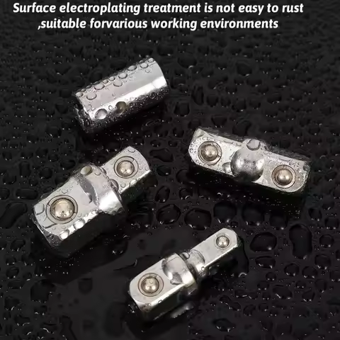 4PCS 1/2 1/4 3/8 Square Drive Adapters External Square Internal Hexagonal Connector Ratcheting Wrenc