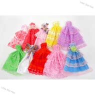 Barbie Doll Clothes Party Dress Princess Gown Clothes Pakaian Barbie Anak Patung