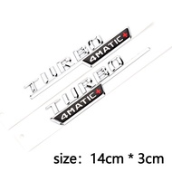 Hot A pair TURBO 4MATIC+ AMG emblem badge car stickers for Mercedes-Benz Series body leaf panel modi