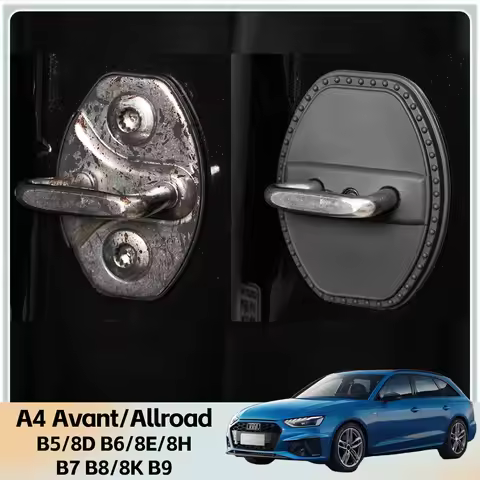 2/4Pcs Silicone Car Door Lock Cover Protective Decoration Case For Audi A4 Avant/Allroad B5/8D B6/8E