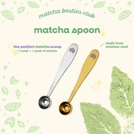 Matcha Spoon Metal Silver Gold Stainless Steel Durable Matcha Powder Ceremonial Green Tea 1 gram