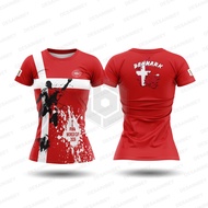 T-Shirt Denmark World Cup JerseyWanita Denmark Fullprint Jersey/ Art-01