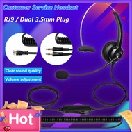 SPVPZ H300 Customer Service Headset Lossless Noise Reduction Breathable 35mm RJ9 MIC Long Cable Call Center Headphone for Telemarketing