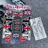 1set\Triumph Motorcycle Sticker Soft Glue Emblems Stickers Personality Reflective Helmet Body Decora
