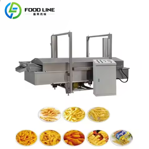 Screw Extruder 200 Kg/h Output Snack Food Fried Cheetos / Kurkure / Niknak Production Line / Fryer M