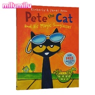 Pete The Cat Milu และหนังสือภาษาอังกฤษดั้งเดิมของเขาแว่นตากันแดด