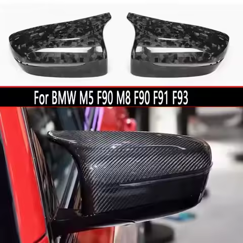 For BMW M5 F90 M8 F90 F91 F93 Shells Rearview Cap Dry Carbon fiber rear view mirror case cover Auto 