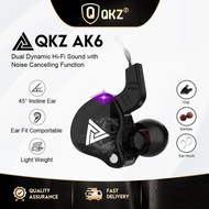 QKZ AK6 - AK6-X Sports Earphones High-Quality Dynamic Earbuds With Microphone Upgrade Version Bass E