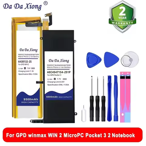 AEC4941107-2S1P AEC4547154-251P 4545165-3S 6438132-2S Replace Battery For GPD winmax WIN 2 MicroPC P