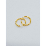 Anting - Anting Bulat Emas 916 tulen / Subang Donut / Earrings 916 original gold