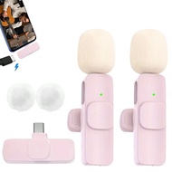 เครื่องไมโครโฟนคอล่าไร้สาย 2.4G สำหรับโทรศัพท์ iPad TypeC ไมโครโฟนคอล่า ปลั๊กเล่น ความล่าช้าต่ำมาก ม