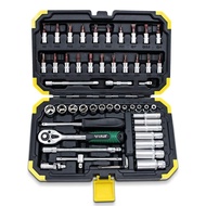 Tool Set Wrench Block 53PCS Socket 53PCS Chrome Vanadium Bolt Screwdriver Bit Repairing Kit T