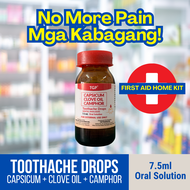 Toothache Drops [Eugenol | Capsicum | Clove Oil | Camphor] 7.5ml Drops