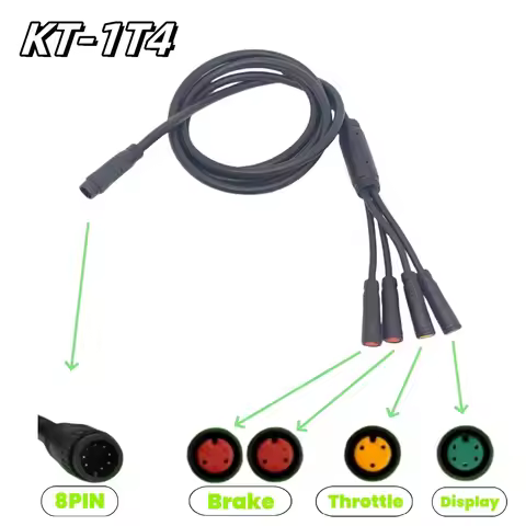 For KT Series Motor Cable Controller Cable For Ebike Electric 1T4 Cable Replace Parts Electric Vehic