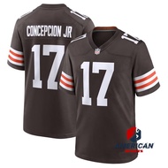 Men's Cleveland Browns 17# KC Concepcion JR. Brown Limited American Football Jersey