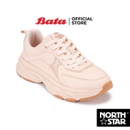 Bata บาจา North Star รองเท้าสนีคเกอร์แบบผูกเชือก แฟชั่น สำหรับผู้หญิง รุ่น KATORI สีขาว 5201162 สีชม