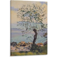 Ferdinand Hodler Paintings Poster Willow Tree By The Lake Symbolism Landscape Poster and Wall Art Pi
