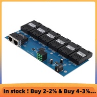 100M PCBA Board Fiber Optic Media Converter 2 RJ45 to 6 SC Optic Connector 3A+3B Ports 20KM Ethernet