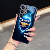 Arsenal Football Club 2 Glass Phone Case Glass for Samsung Galaxy S22 S23 S24 S25 Ultra Plus S24FE S