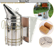 Bee Hive Smoker with Heat Shield Protection Board Stainless Steel Equipment