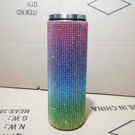 แก้วเพชรสีรุ้ง ขนาด600ml.  แก้วเก็บความเย็น แก้วเก็บความร้อนได้ คุณแม่พิมลี่พาย ถือแก้วยังไงให้ดูรวย