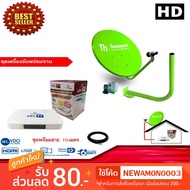 INFOSAT Model AEC TV World Cup Box 2018 + thaisat 35 cm Satellite Dish Set Wall Mount With 10 Meter 