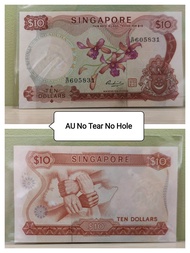 Singapore 10dollar 1ˢᵗ Orchids Series 1967 - 1976 Signature by Mr. Hon Sui Sen -  Almost Uncirculate