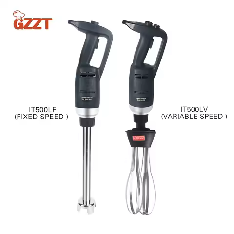GZZT 500W Immersion Blender Commercial Handheld Mixer Fixed/ Variable Speed Different Lengths of Rod