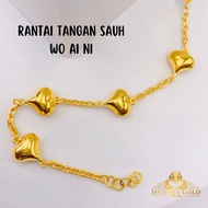 MydoraGold Fashion Bracelet Series | Rantai Tangan Wo Ai Ni Fesyen | Emas 916 [916 Gold]