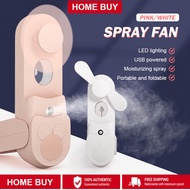 USB Mini fan Portable Folding Handheld Spray Fan with  Nano spray Mist Sprayer kipas mini 迷你小风扇