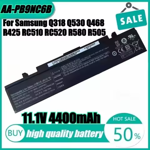 New AA-PB9NC6B Laptop Battery for Samsung RC530 RC710 RC720 RC730 RF410 RF510 RF710 RF411 RF511 RF71